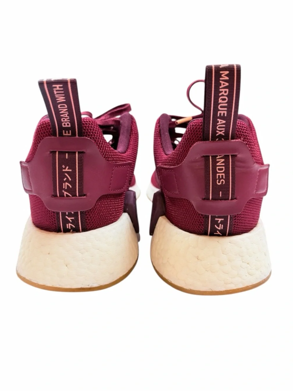 Adidas Mens 10 NMD_R1 Collegiate Burgundy‎ Maroon Gum Sole B37647 Streetwear